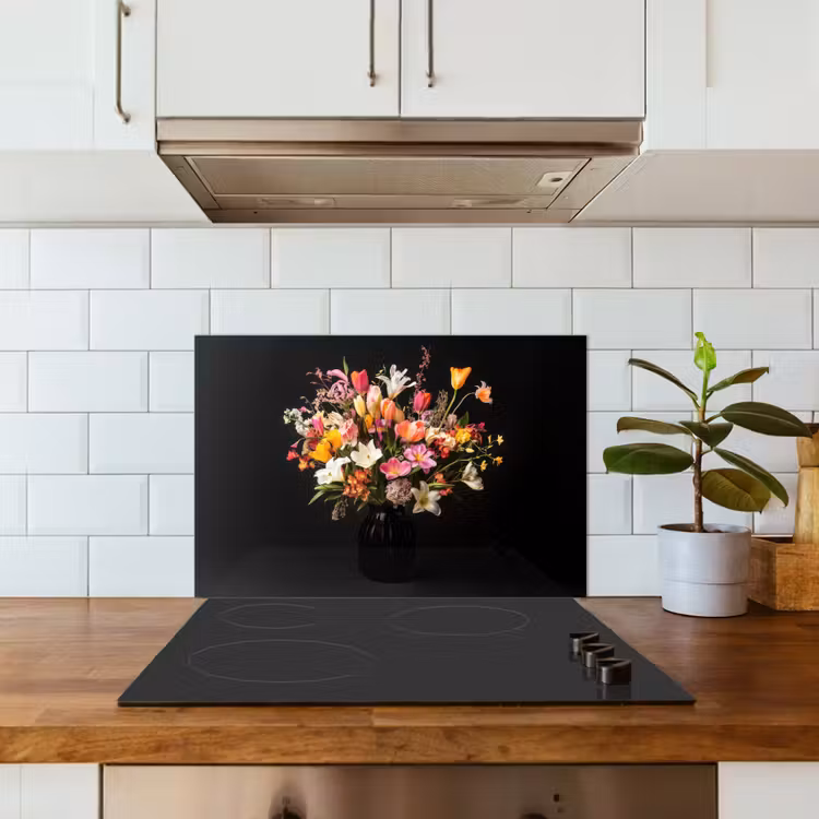 Spatscherm keuken - Vaas - Bloemen - Tulpen — 6