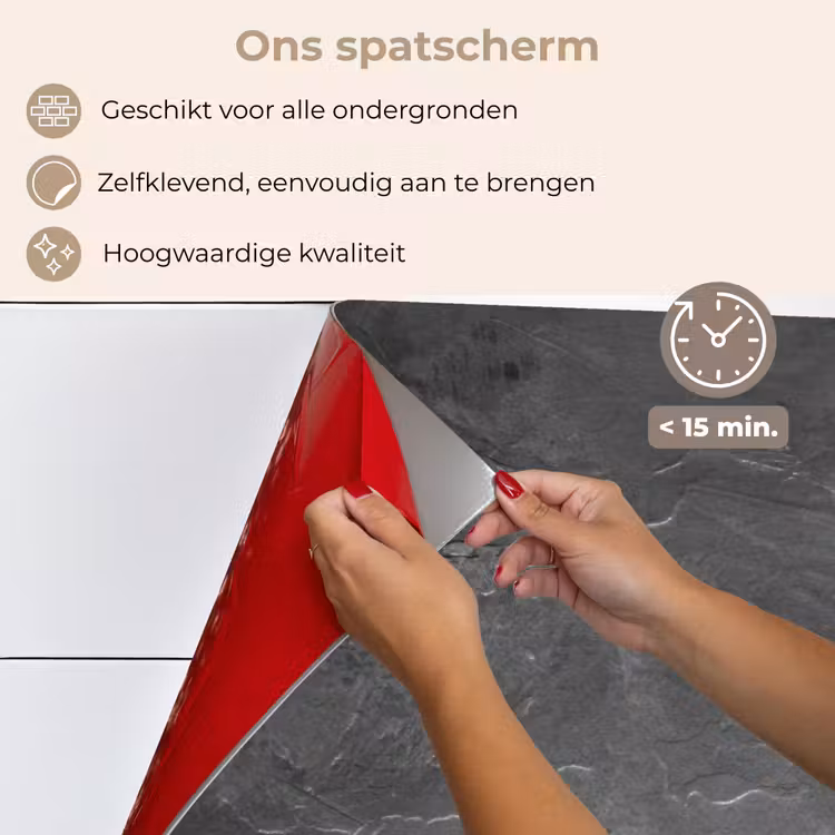 Spatscherm keuken - Vergeten Betonnen Canvas — 4