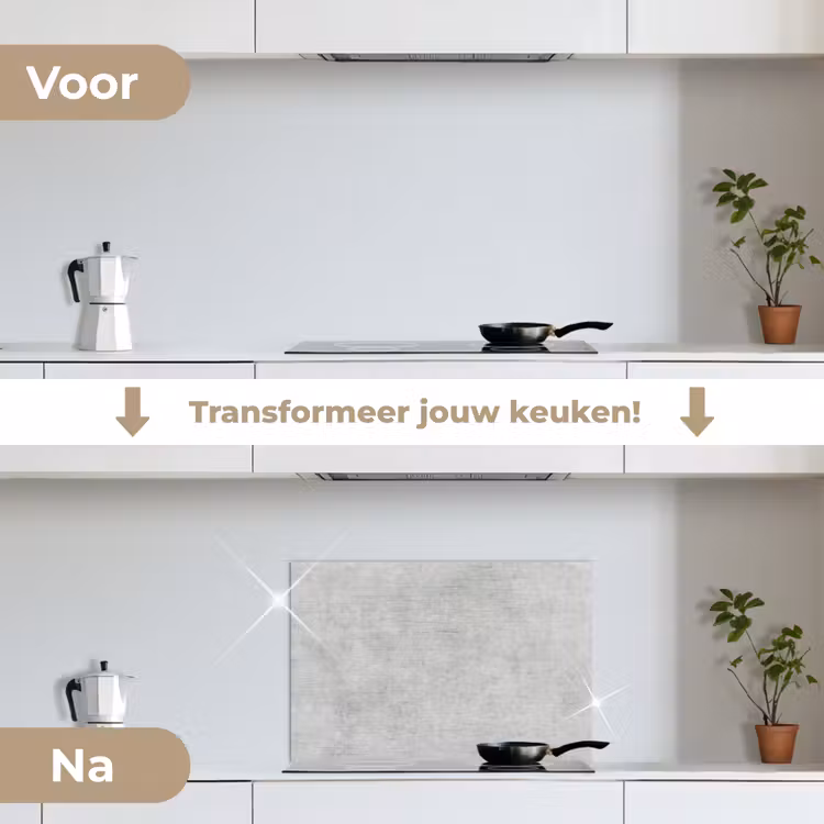 Spatscherm keuken - Verweerde Grijze Canvas — 3