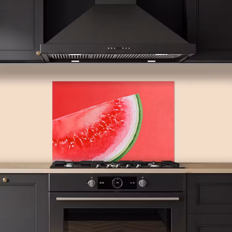 Spatscherm keuken - Watermeloen - Rood - Zomers — 2