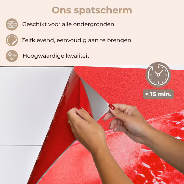 Spatscherm keuken - Watermeloen - Rood - Zomers — 4