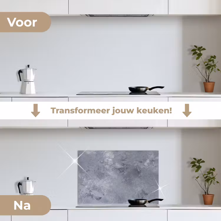 Spatscherm keuken - Wolken van Beton — 3