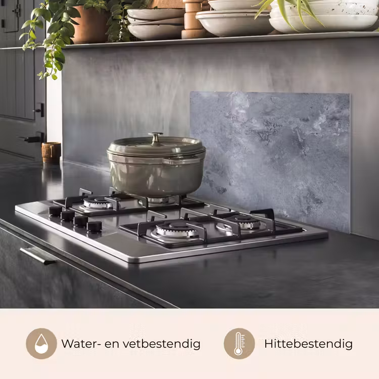 Spatscherm keuken - Wolken van Beton — 7