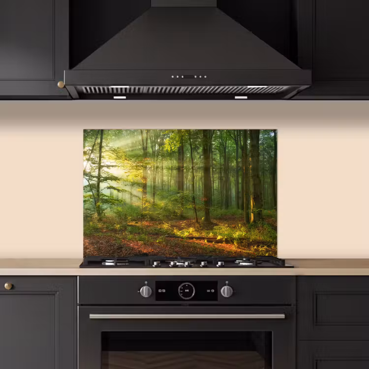 Spatscherm keuken - Zon - Bos - Bomen - Natuur - Herfst — 2