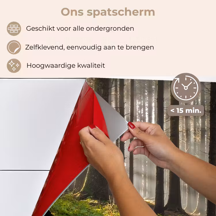Spatscherm keuken - Zon - Takken - Bomen - Bos - Natuur — 4
