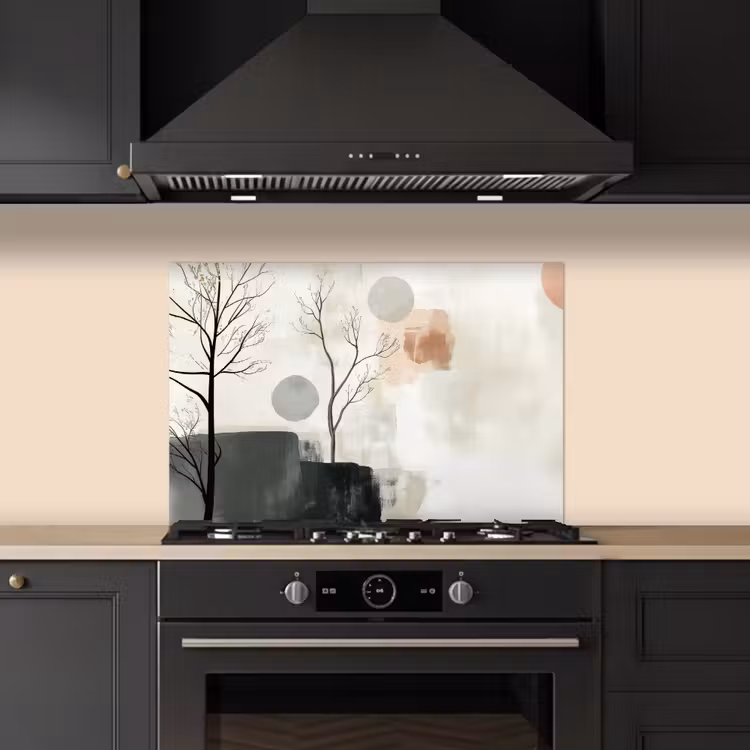 Spatscherm keuken - Wabi sabi - Beige - Plant — 2