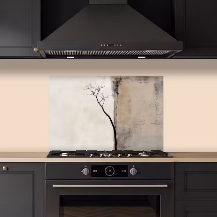 Spatscherm keuken - Wabi sabi - Plant - Beige — 2