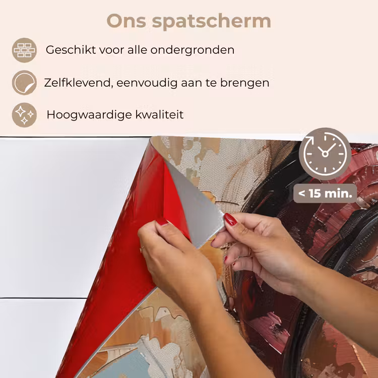 Spatscherm keuken - Vrouw - Verflook - Portret - Modern — 4