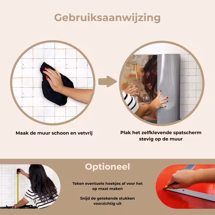 Spatscherm keuken - Vrouw - Verflook - Portret - Modern — 8