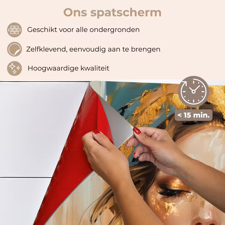 Spatscherm keuken - Vrouwen - Portret - Luxe - Goud — 4