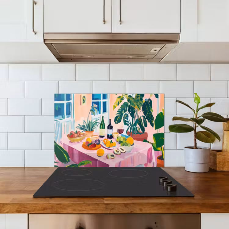 Spatscherm keuken - Tafel - Wijn - Fruit — 6