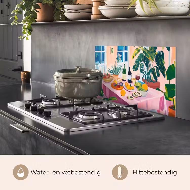 Spatscherm keuken - Tafel - Wijn - Fruit — 7
