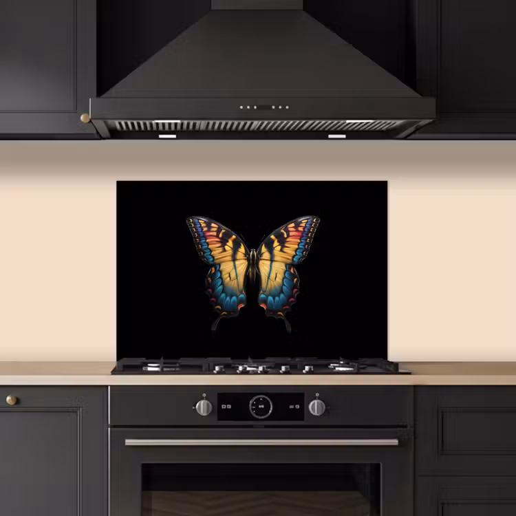 Spatscherm keuken - Vlinder - Kleurrijk - Speels — 2