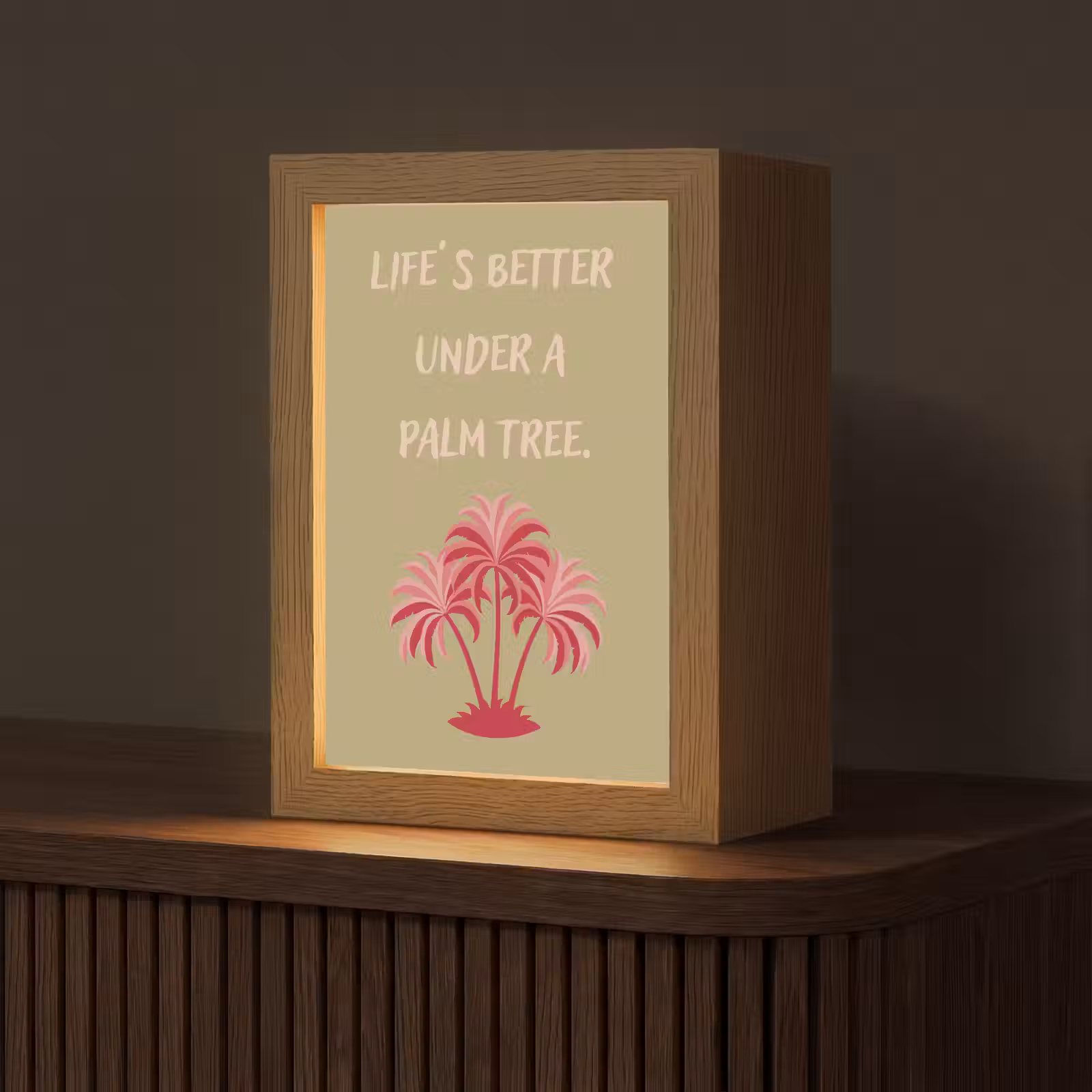 Tafellamp - Groen - Zomer - Quote - Palmboom — 1