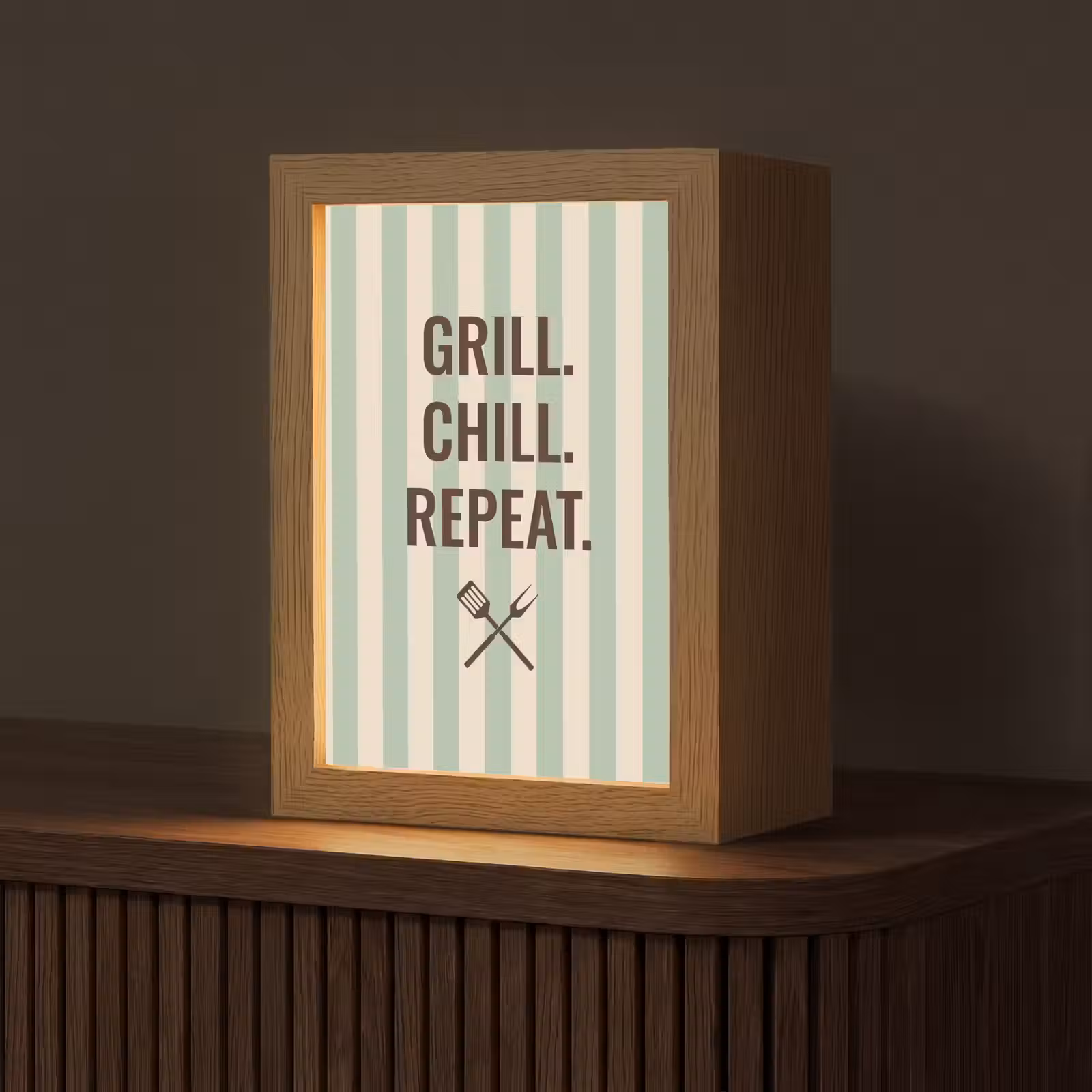 Tafellamp - Quote - Strepen - Grill — 1