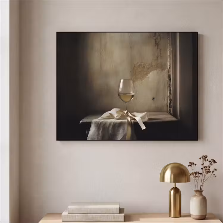 Art Frame - Strik - Beige - Witte - Wijn — 3