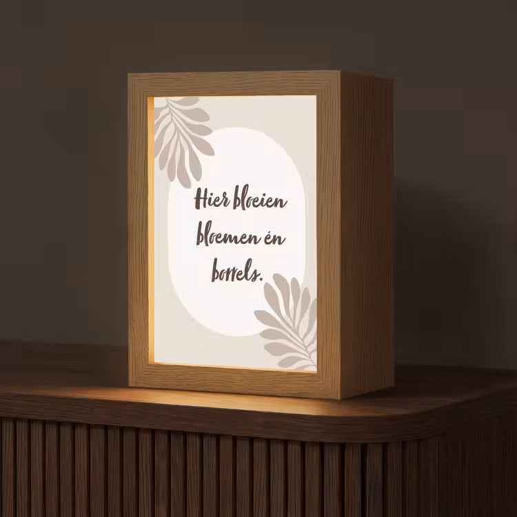 Tafellamp - Bloemen - Quote - Zomer - Beige — 1