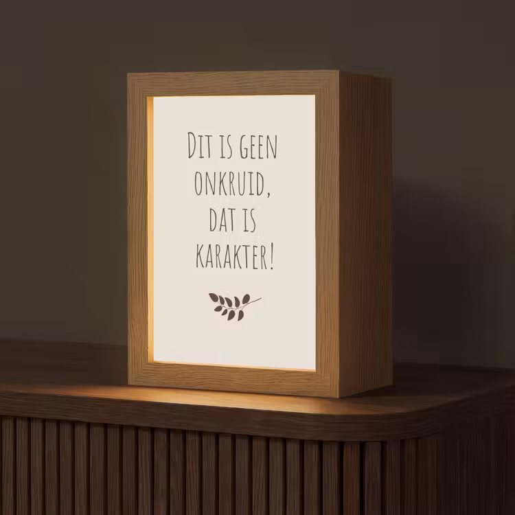 Tafellamp - Bruin - Minimalistisch - Quote - Zomer — 1