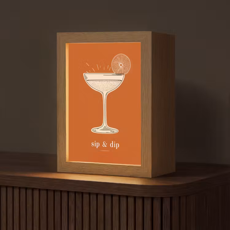 Tafellamp - Cocktail - Oranje - Zomer - Quote — 1