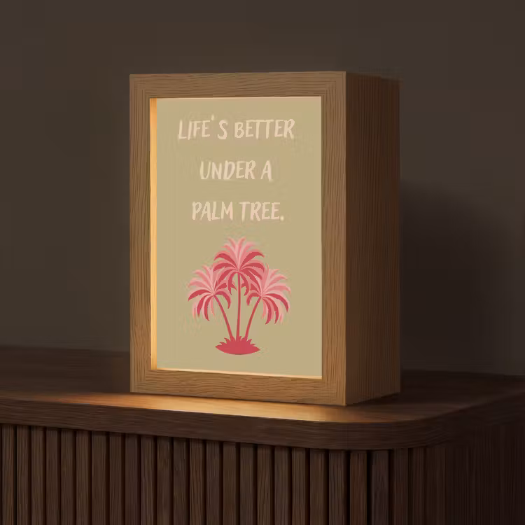 Tafellamp - Groen - Zomer - Quote - Palmboom — 1