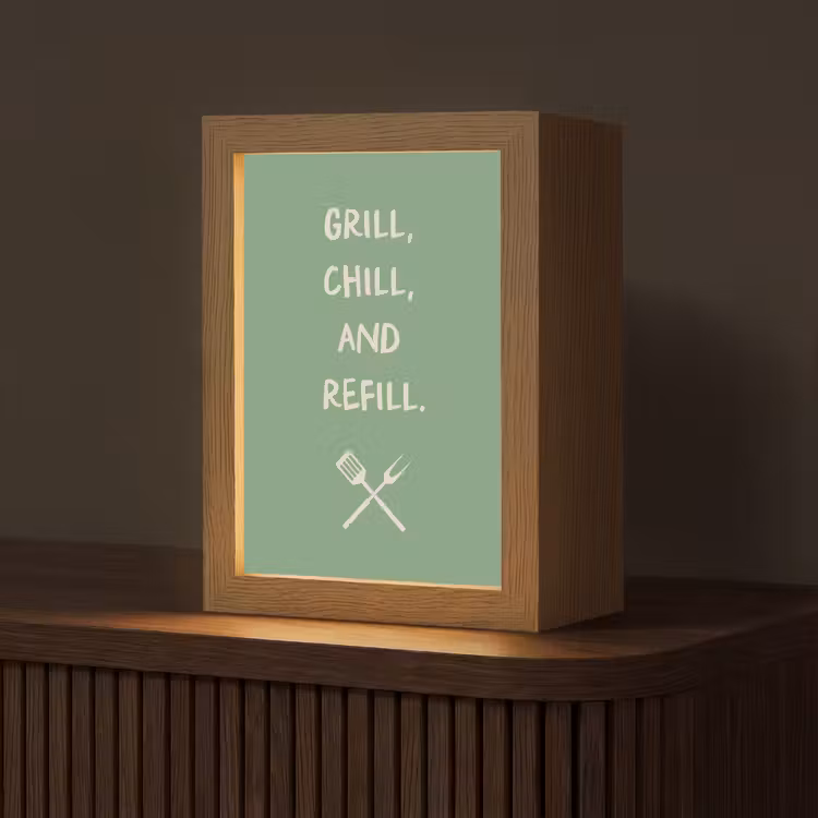 Tafellamp - Grill - Groen - Zomer - Quote — 1