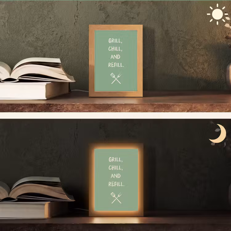 Tafellamp - Grill - Groen - Zomer - Quote — 5