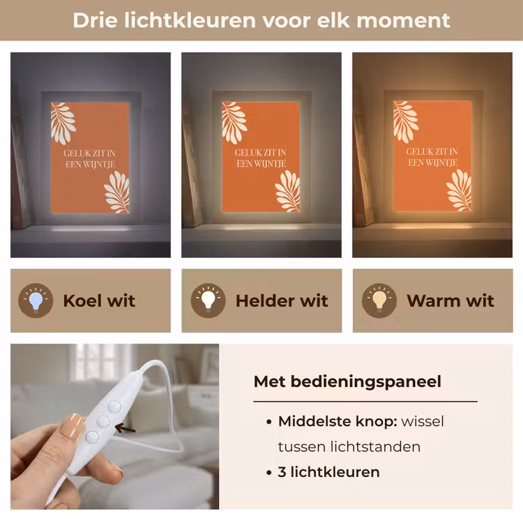 Tafellamp - Oranje - Wijntje - Quote — 6