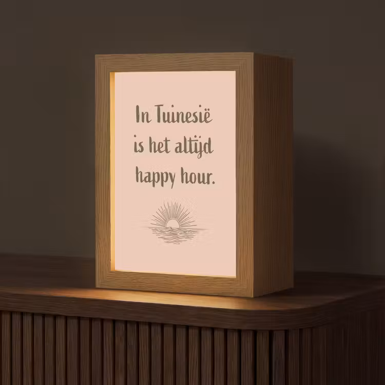 Tafellamp - Tuin - Roze - Quote - Zon — 1