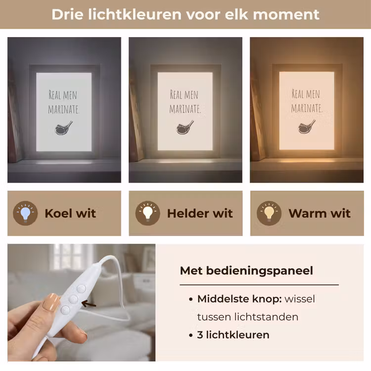 Tafellamp - Vlees - Minimalistisch - Beige - Quote — 6