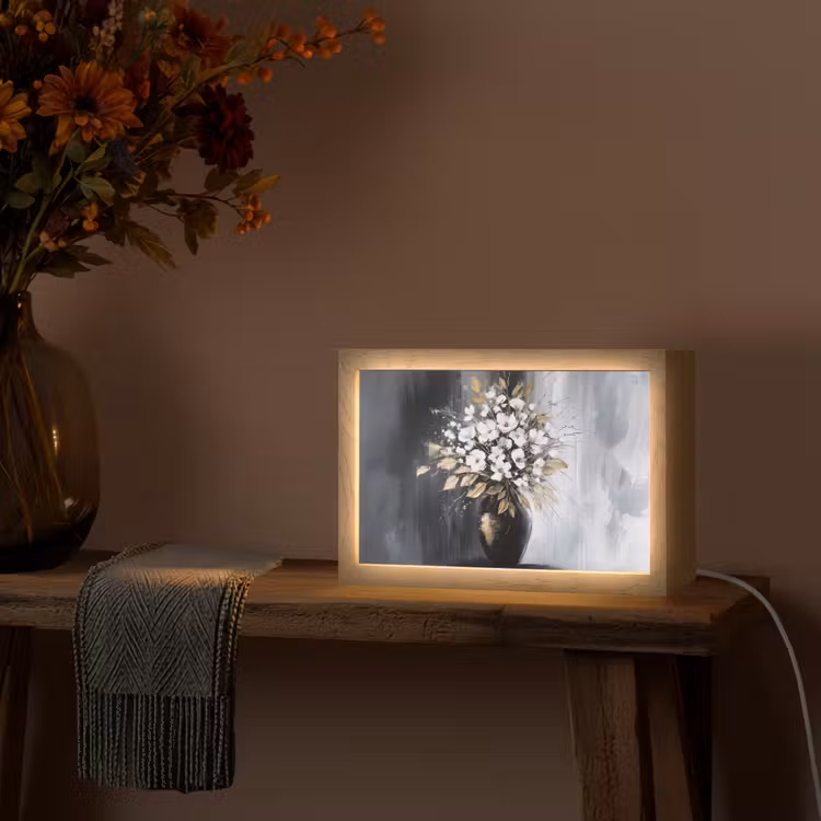 Tafellamp - Bloemen - Wit - Vaas - Abstract — 4