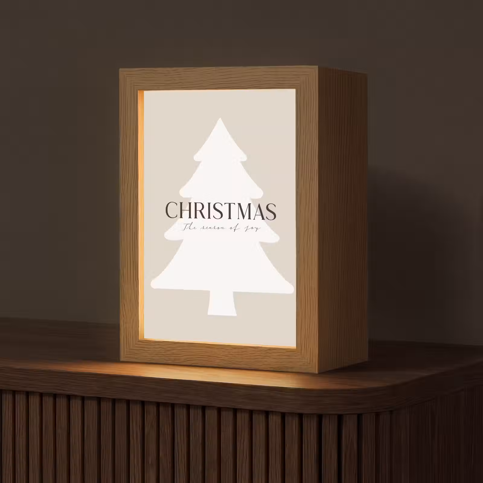 Tafellamp - Kerstboom - Japandi - Christmas - Beige — 1
