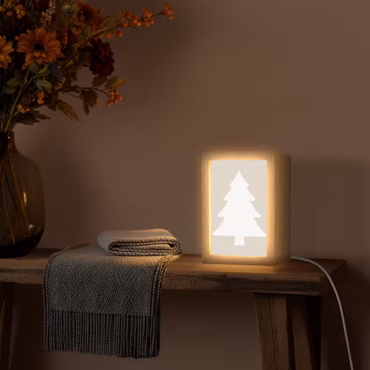 Tafellamp - Japandi - Kerstboom - Beige - Kerstversiering — 2
