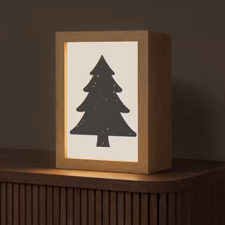 Tafellamp - Kerstboom - Zwarte kerstboom - Boom - Japandi — 1