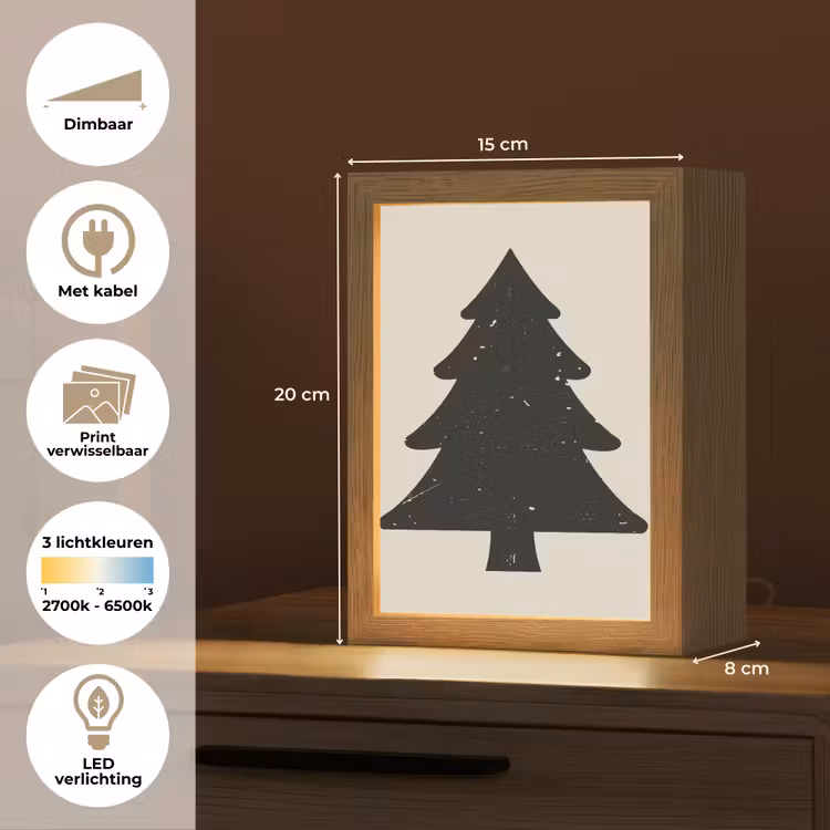 Tafellamp - Kerstboom - Zwarte kerstboom - Boom - Japandi — 7