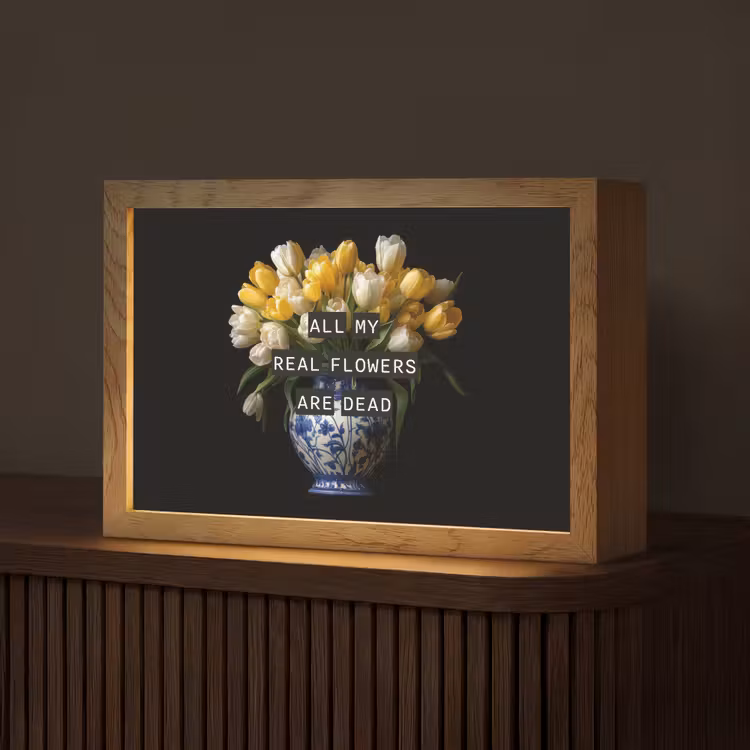 Tafellamp - Quotes - Bloem - Tulp - Geel — 1