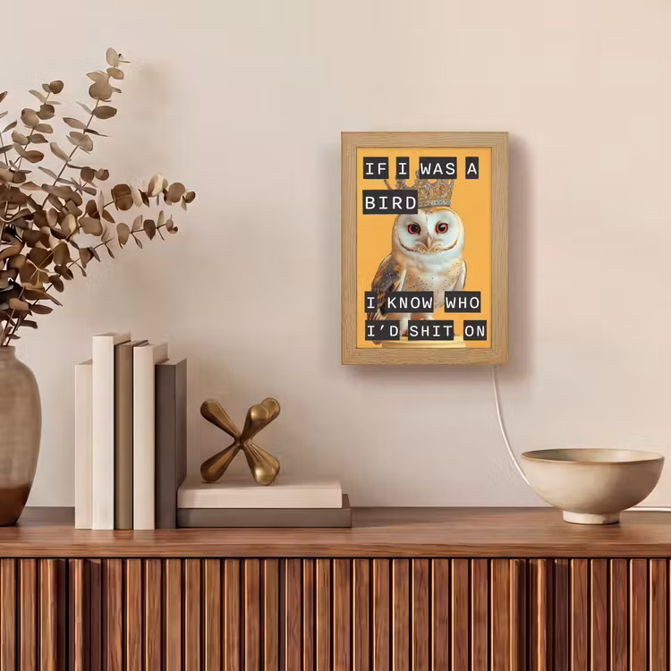 Tafellamp - Geel - Uil - Vogel - Decoratie — 4