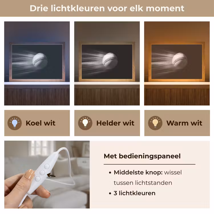 Tafellamp - Honkbal - Wit - Vliegt — 6