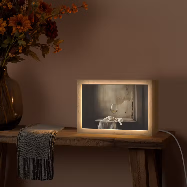 Tafellamp - Strik - Beige - Witte - Wijn — 4