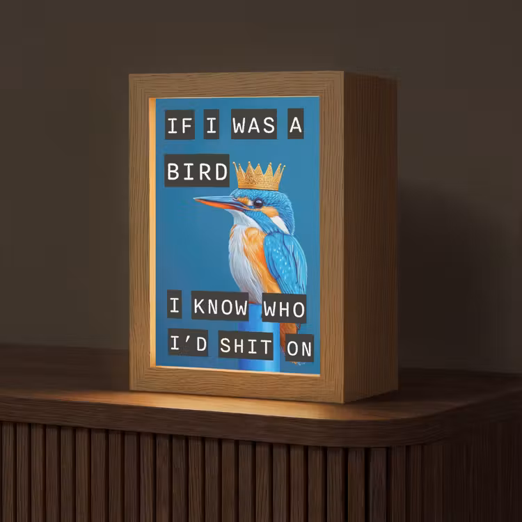 Tafellamp - Vogel - Decoratie - Ijsvogel - Blauw — 1