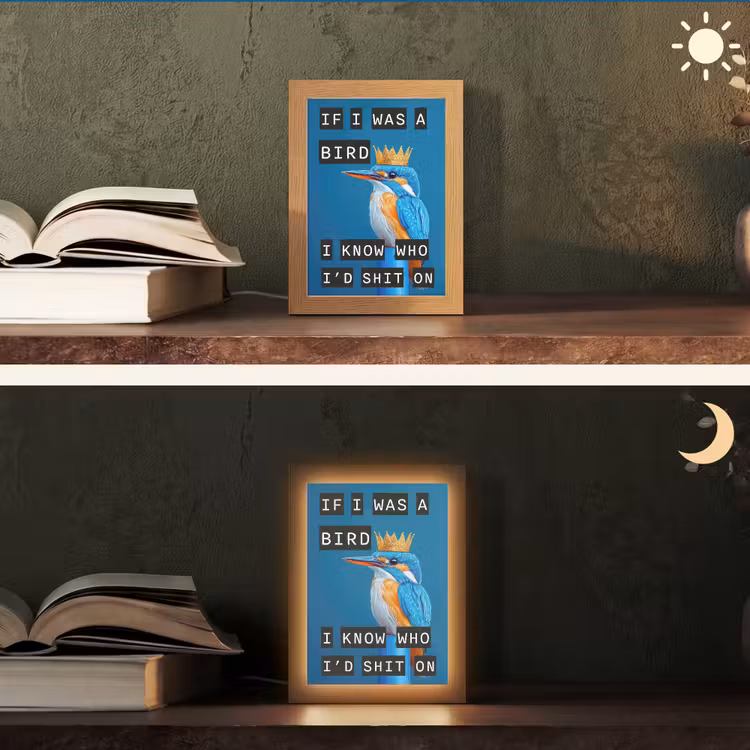 Tafellamp - Vogel - Decoratie - Ijsvogel - Blauw — 5
