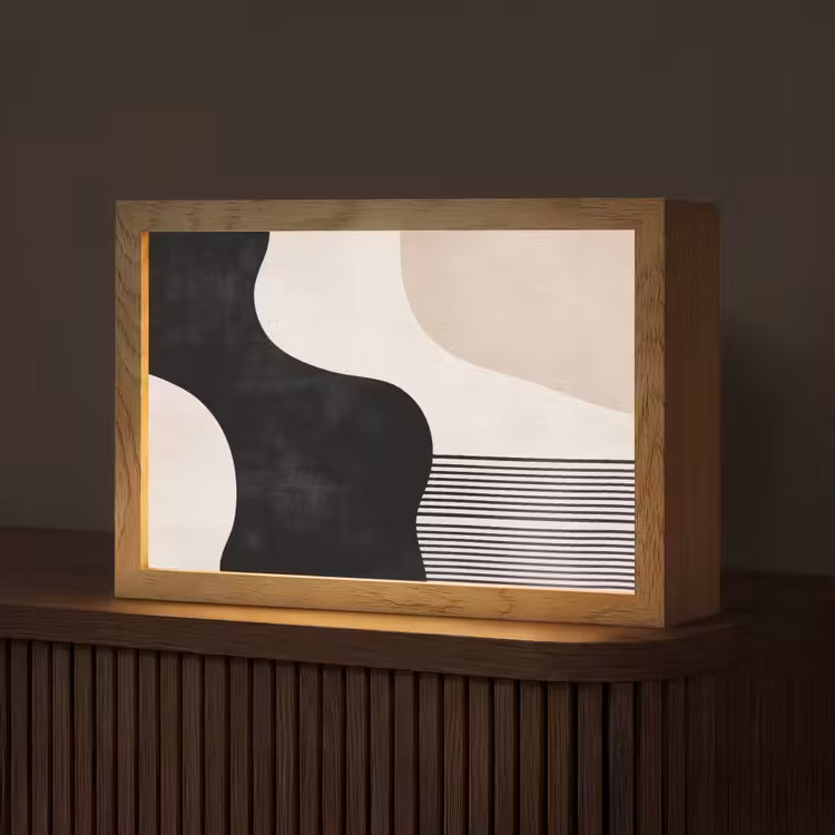 Tafellamp - Abstract - Japandi - Beige - Modern — 1