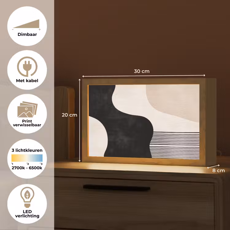 Tafellamp - Abstract - Japandi - Beige - Modern — 7