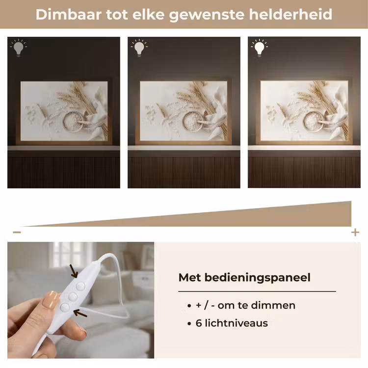 Tafellamp - Bloem - Hout - Tarwe — 7