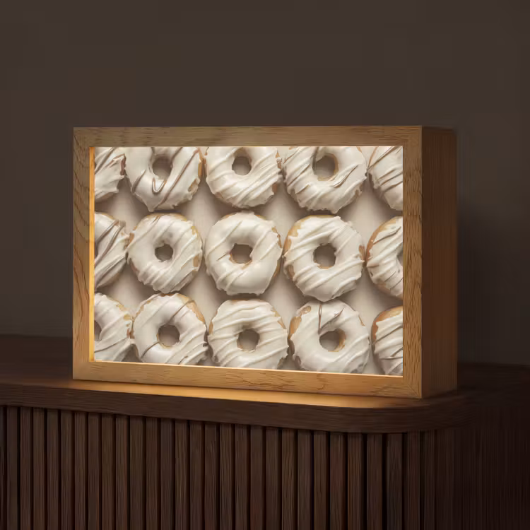 Tafellamp - Donuts - Chocolade - Wit - Beige — 1