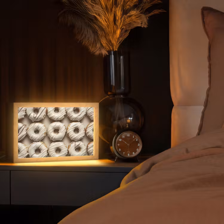 Tafellamp - Donuts - Chocolade - Wit - Beige — 2
