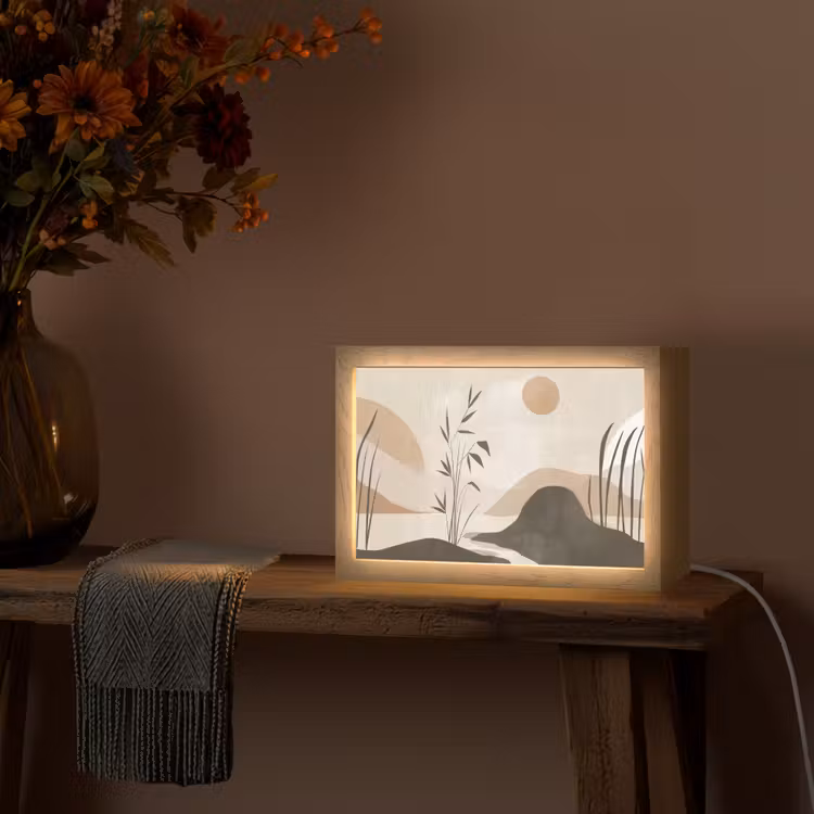 Tafellamp - Japandi - Landschap - Beige — 4