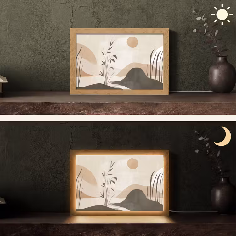 Tafellamp - Japandi - Landschap - Beige — 5