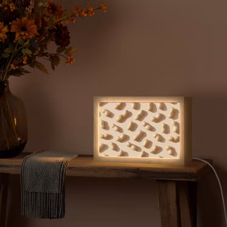 Tafellamp - Pinda's - Patroon - Beige — 4