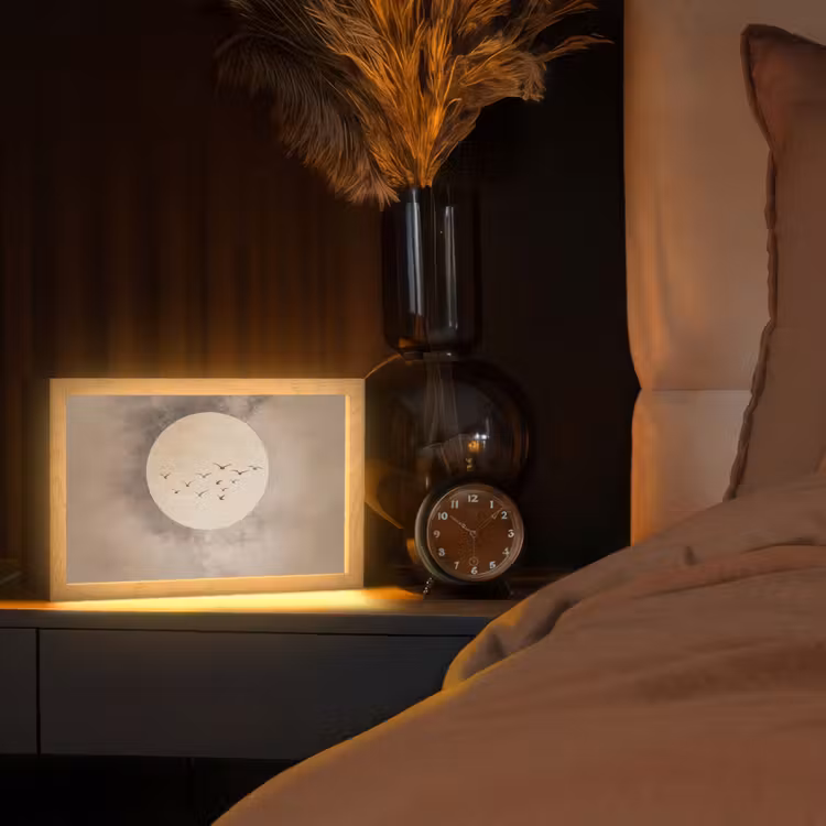 Tafellamp - Vogel - Beige - Japandi — 2