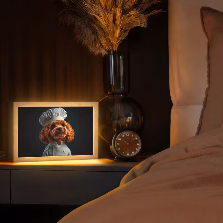 Tafellamp - Bruin - Kok - Hondje — 2